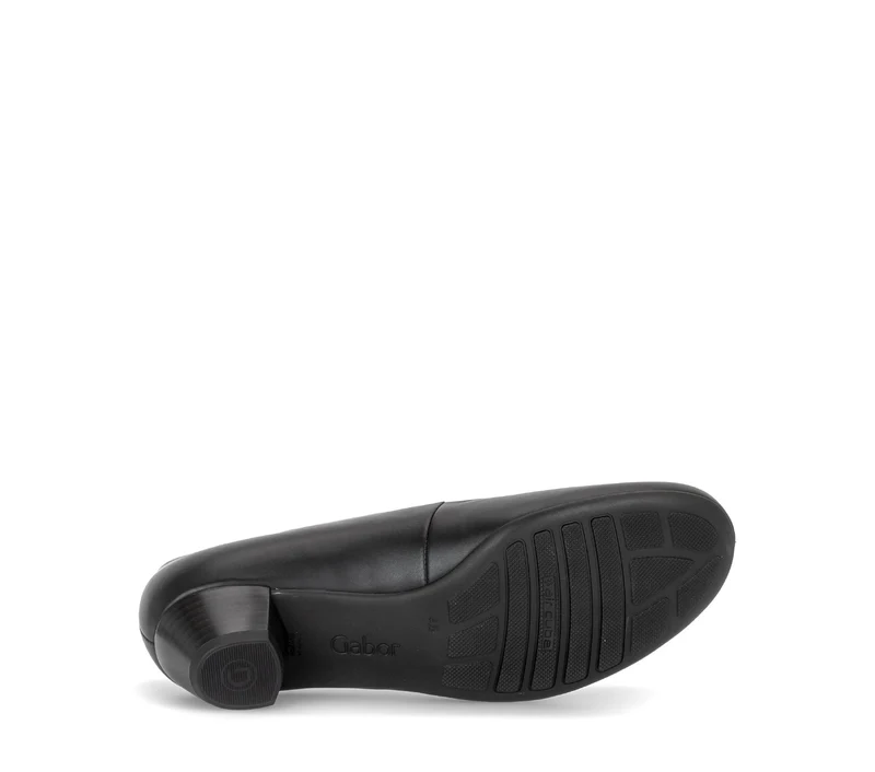 Escarpins noirs en cuir lisse