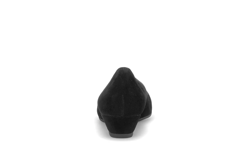 Ballerines noires en cuir velours