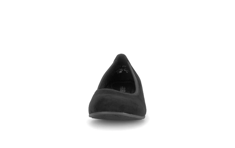 Ballerines noires en cuir velours