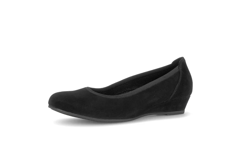 Ballerines noires en cuir velours
