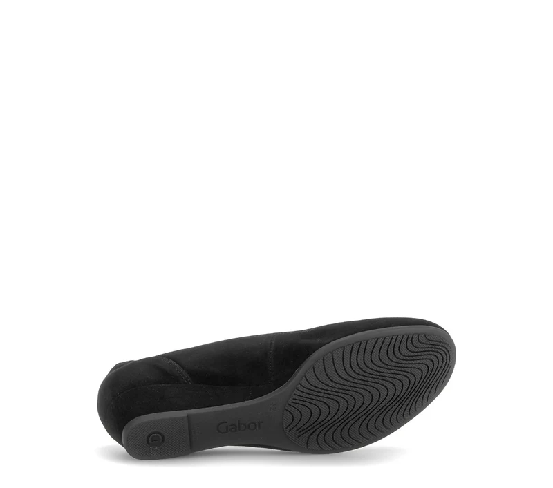 Ballerines noires en cuir velours