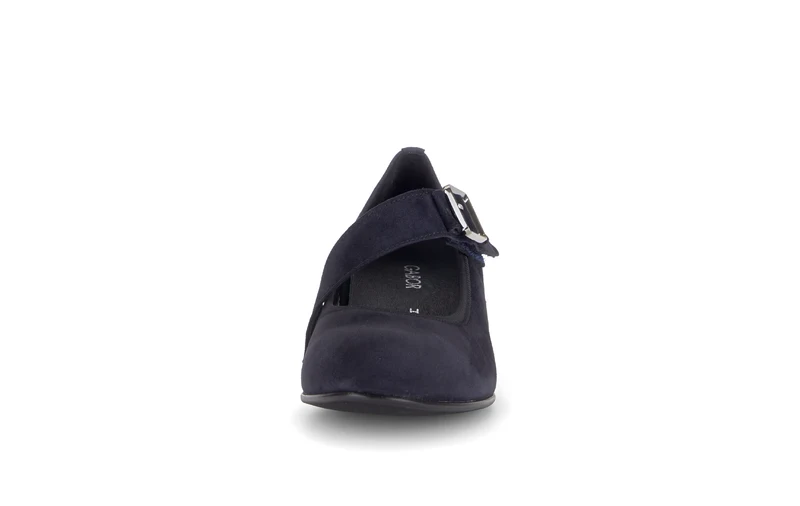 Escarpins bleus en cuir velours