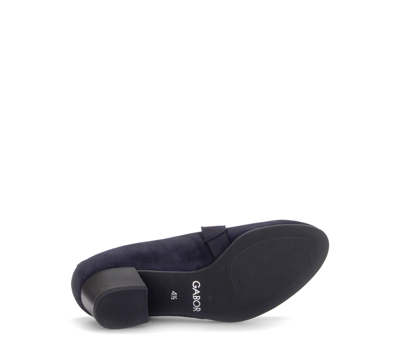 Escarpins bleus en cuir velours