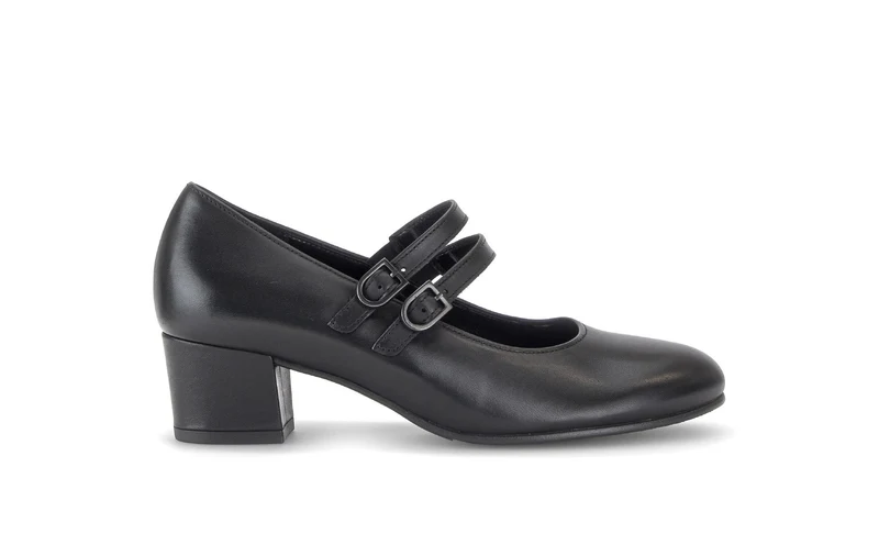 Escarpins noirs en cuir lisse