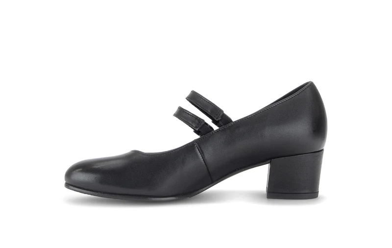Escarpins noirs en cuir lisse