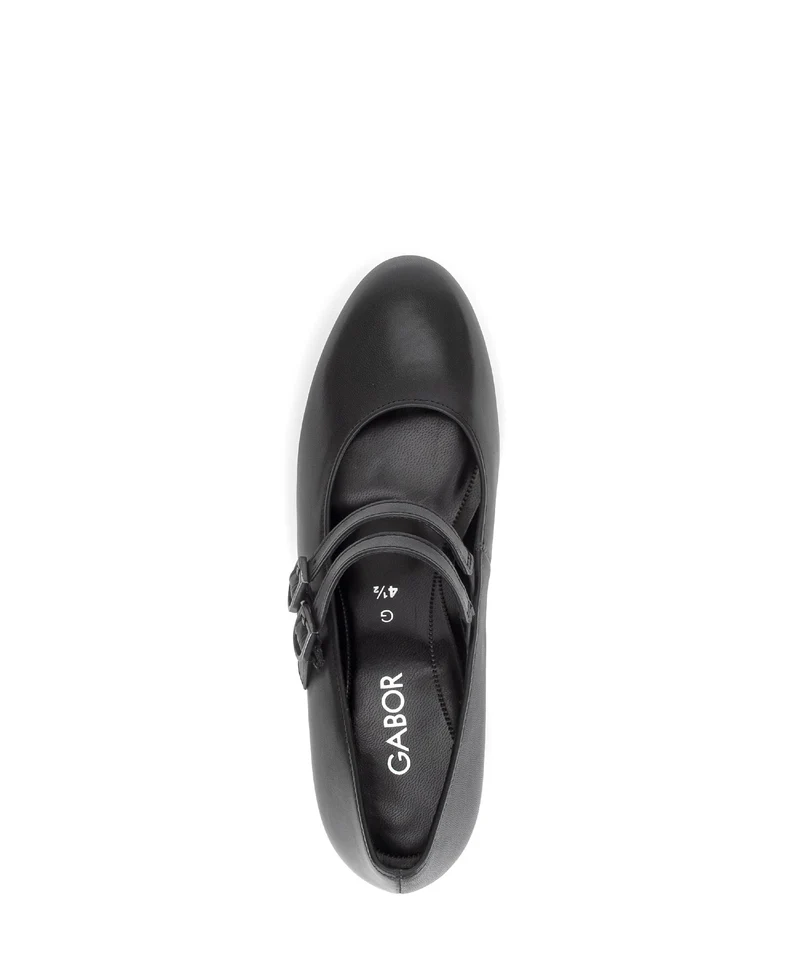 Escarpins noirs en cuir lisse