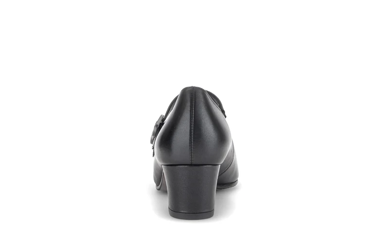 Escarpins noirs en cuir lisse