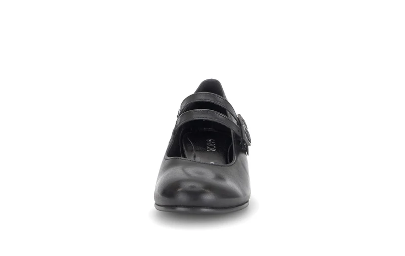 Escarpins noirs en cuir lisse