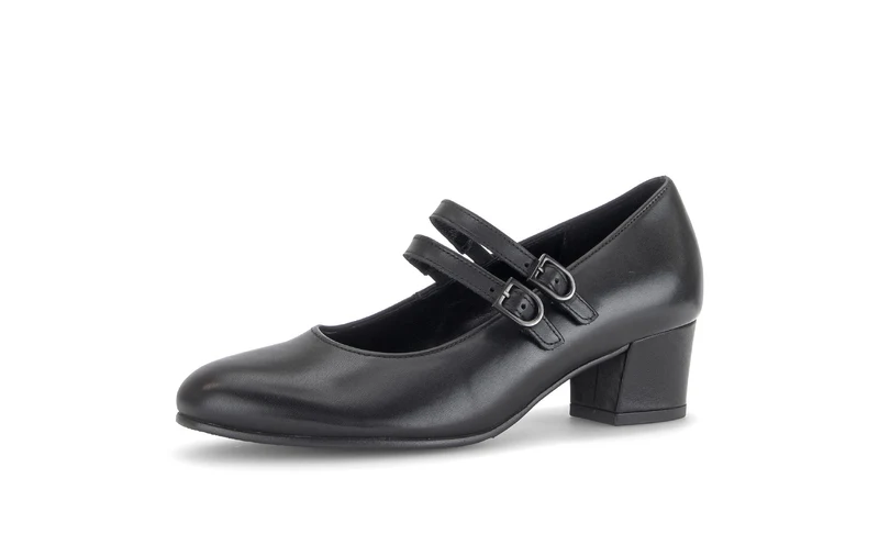 Escarpins noirs en cuir lisse