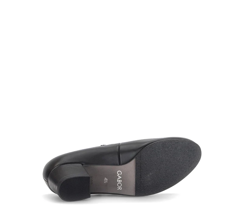 Escarpins noirs en cuir lisse