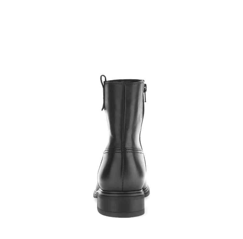 Bottines noires en cuir lisse