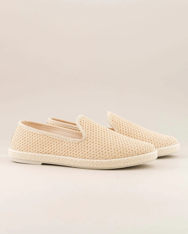 Espadrille femme Cenitz, mesh beige ivoire