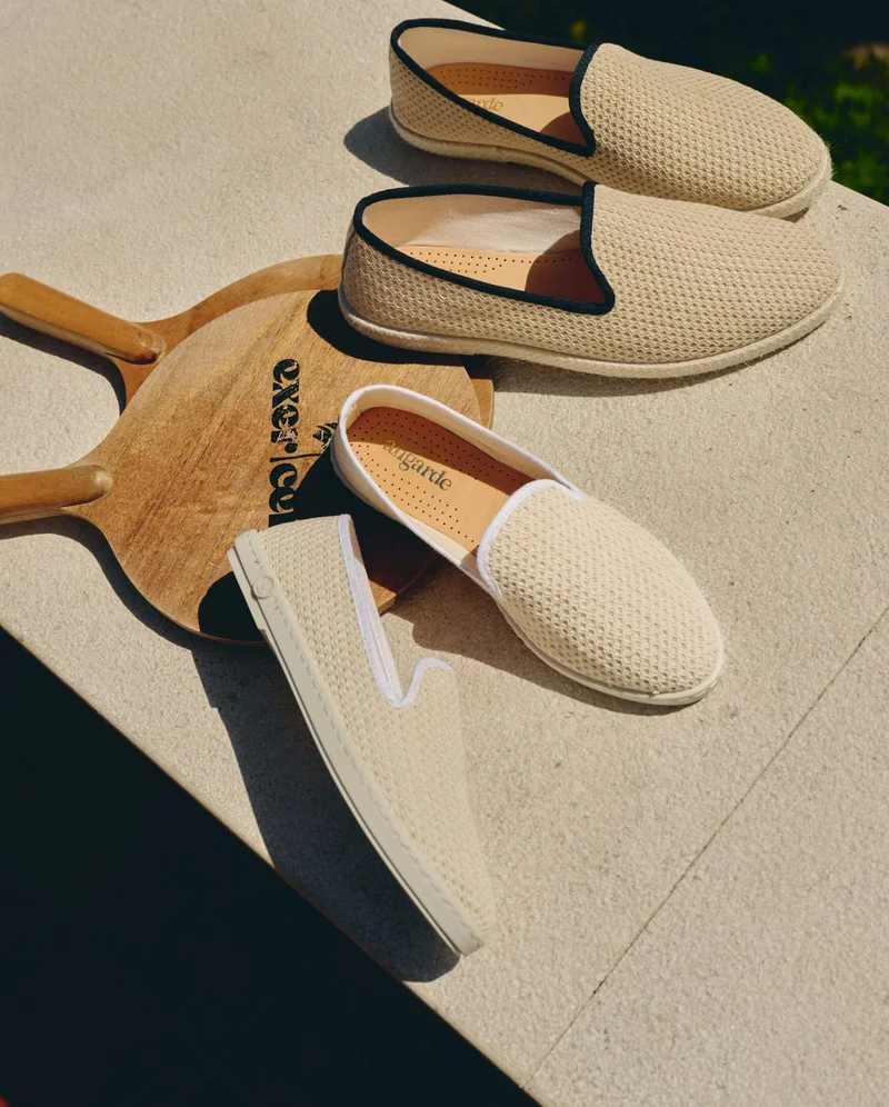 Espadrille femme Cenitz, mesh beige ivoire