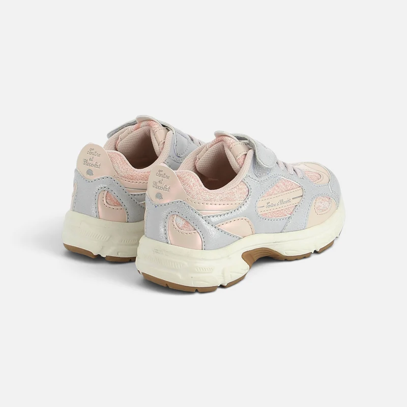 TC SNEAK JOG - LAMINATO-MESH - PINK-GREY