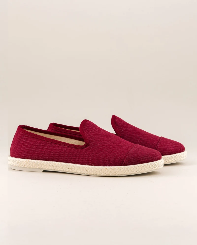 Espadrille homme Cenitz, coton recyclé bordeaux