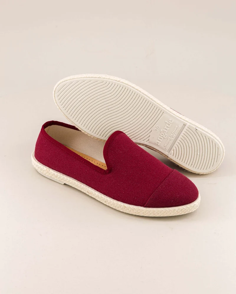 Espadrille homme Cenitz, coton recyclé bordeaux