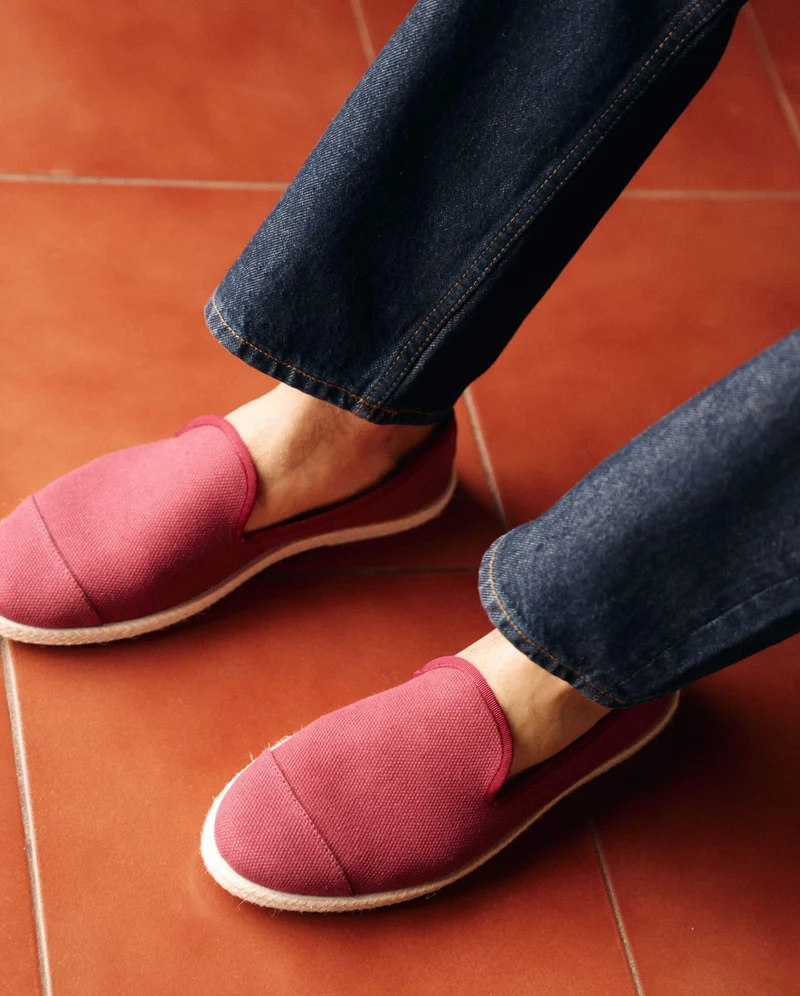 Espadrille homme Cenitz, coton recyclé bordeaux