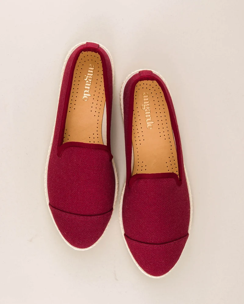 Espadrille homme Cenitz, coton recyclé bordeaux