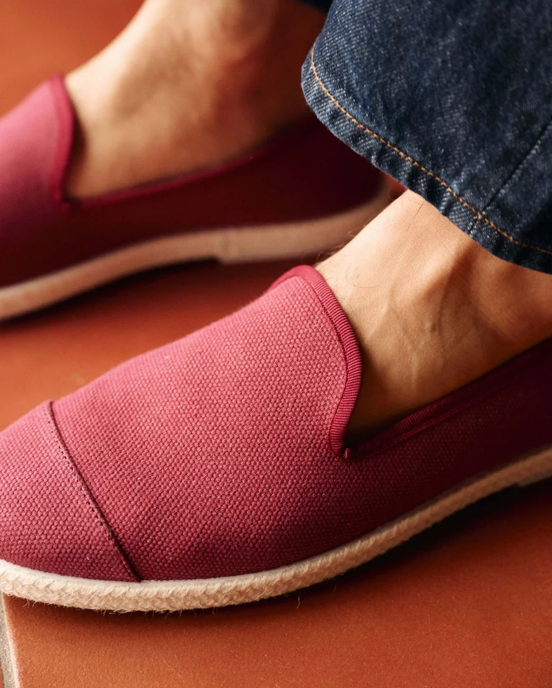 Espadrille homme Cenitz, coton recyclé bordeaux