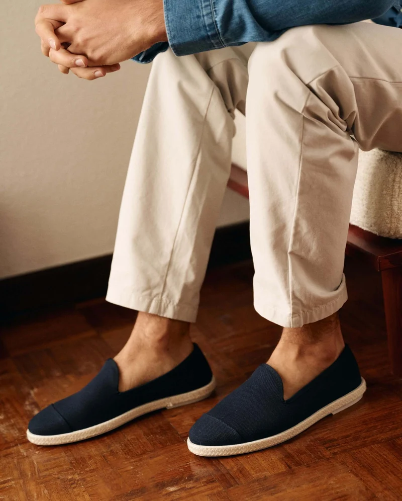 Espadrille homme Cenitz, coton recyclé marine