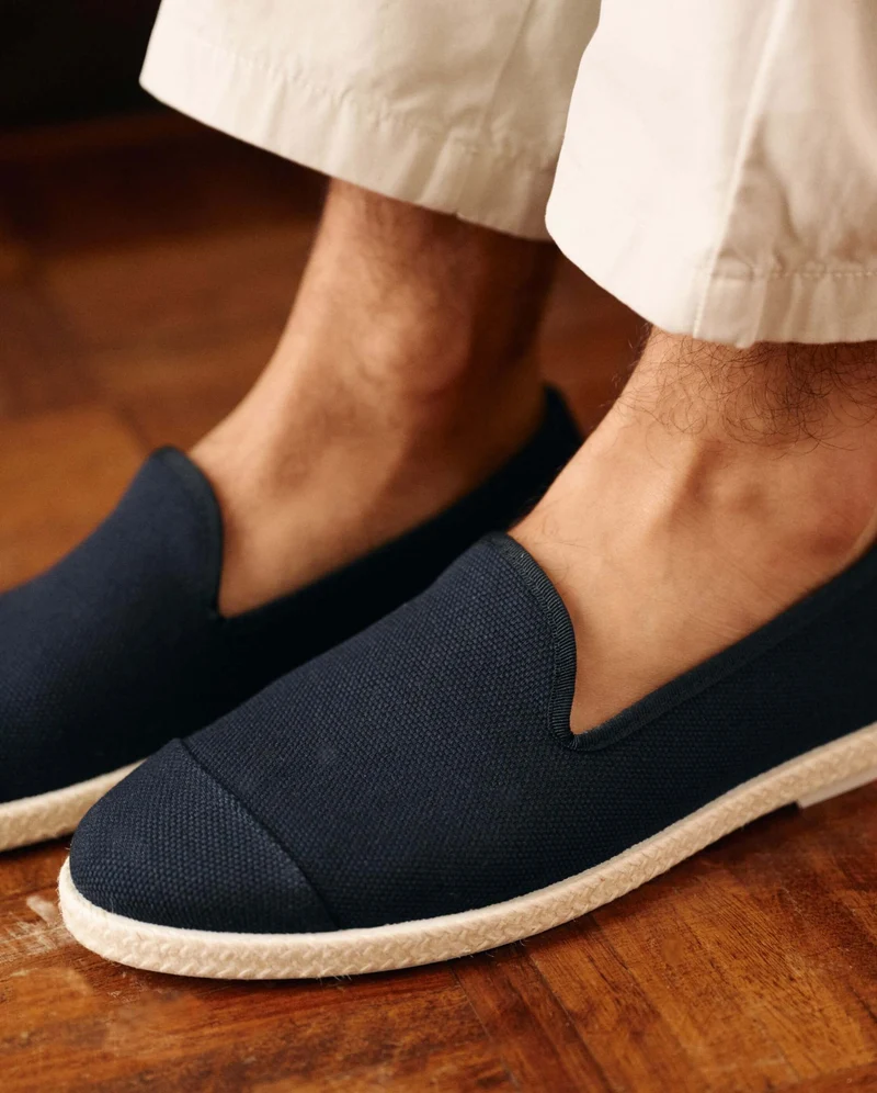 Espadrille homme Cenitz, coton recyclé marine