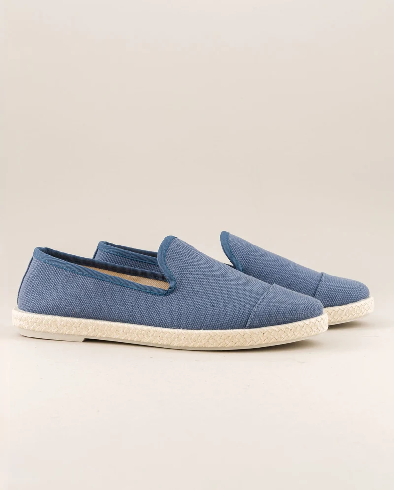 Espadrille homme Cenitz, coton recyclé indigo