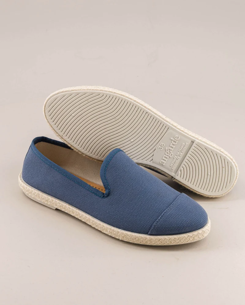 Espadrille homme Cenitz, coton recyclé indigo