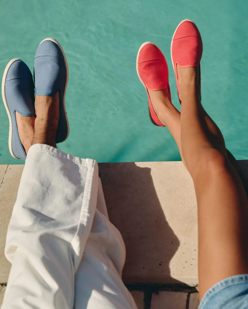 Espadrille homme Cenitz, coton recyclé indigo