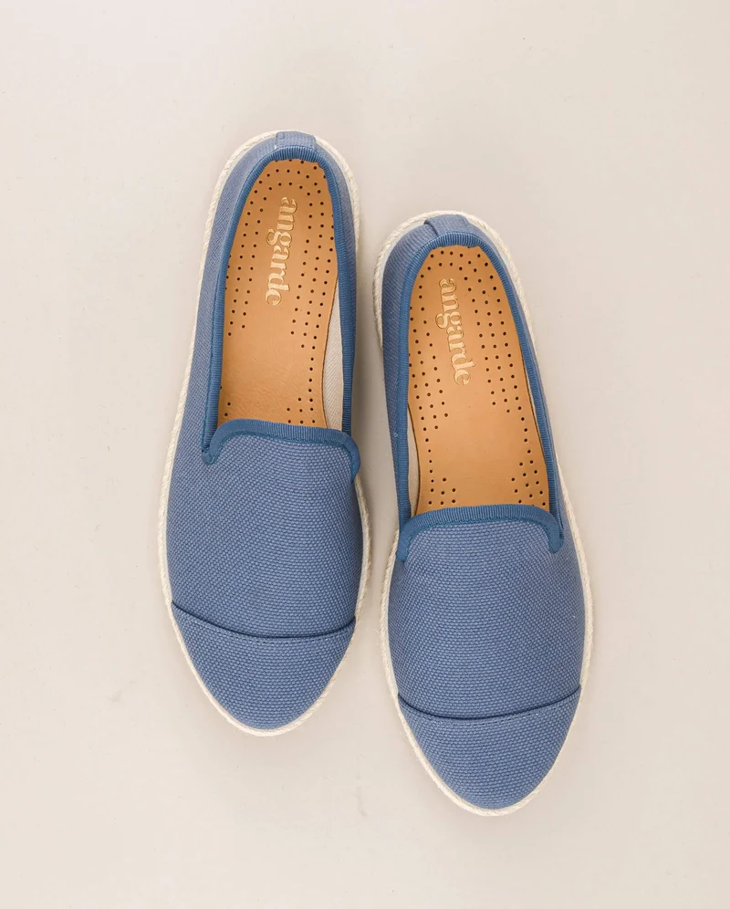 Espadrille homme Cenitz, coton recyclé indigo