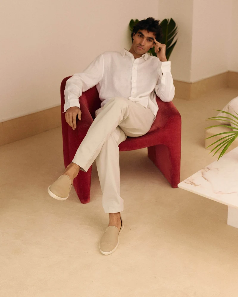 Espadrille homme Cenitz, coton recyclé beige