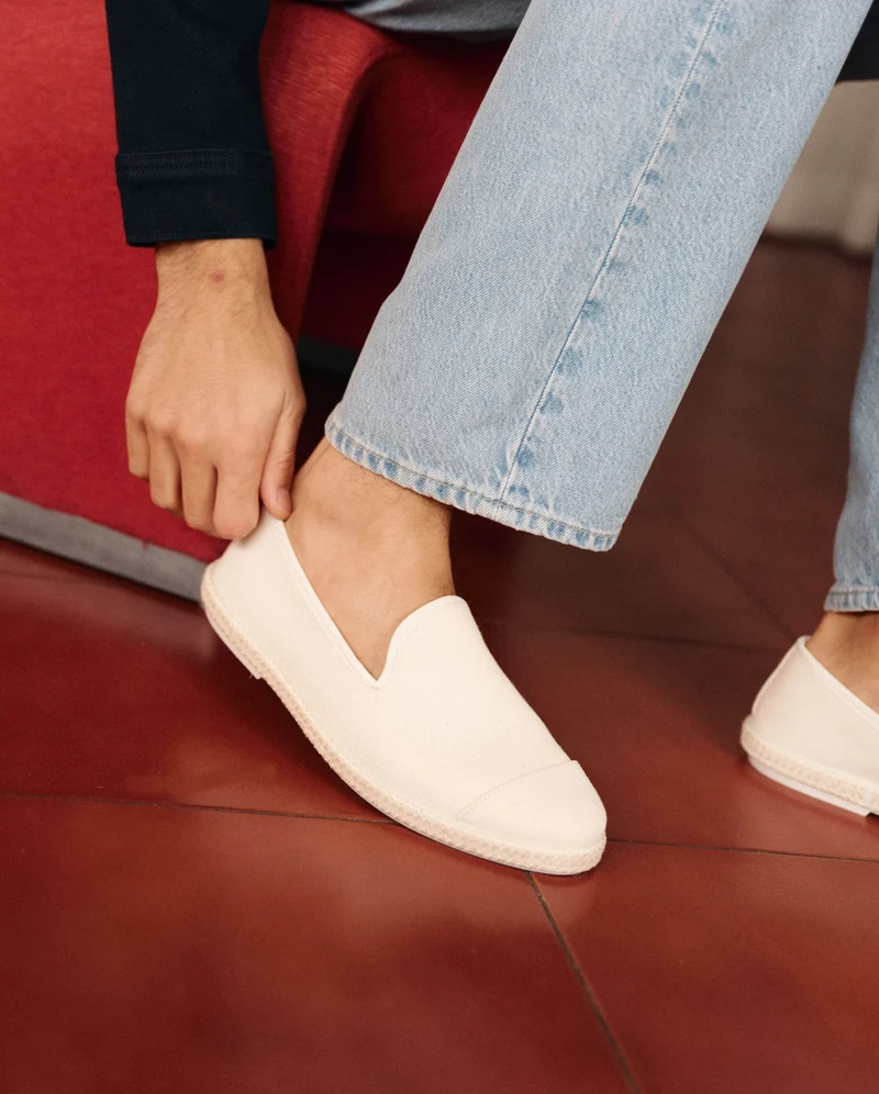 Espadrille homme Cenitz, coton recyclé ivoire