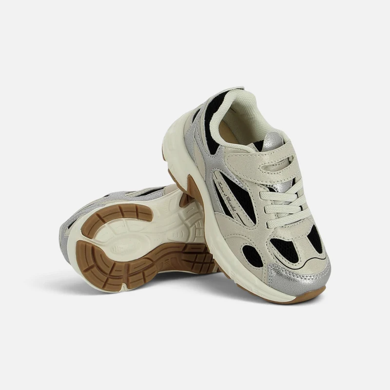 TC SNEAK JOG - LAMINATO-MESH - BLACK-BEIGE