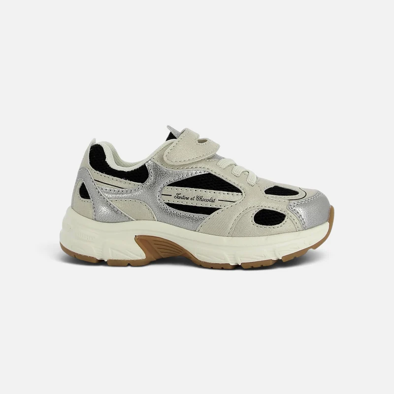 TC SNEAK JOG - LAMINATO-MESH - BLACK-BEIGE