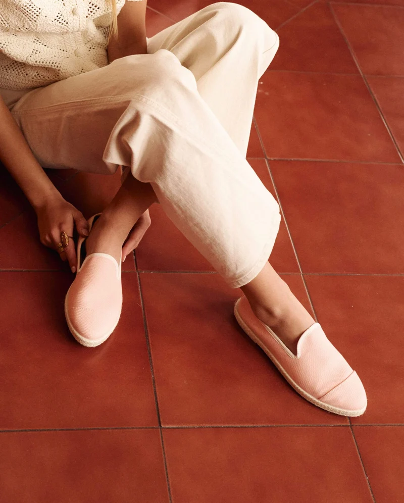 Espadrille femme Cenitz, coton recyclé nude
