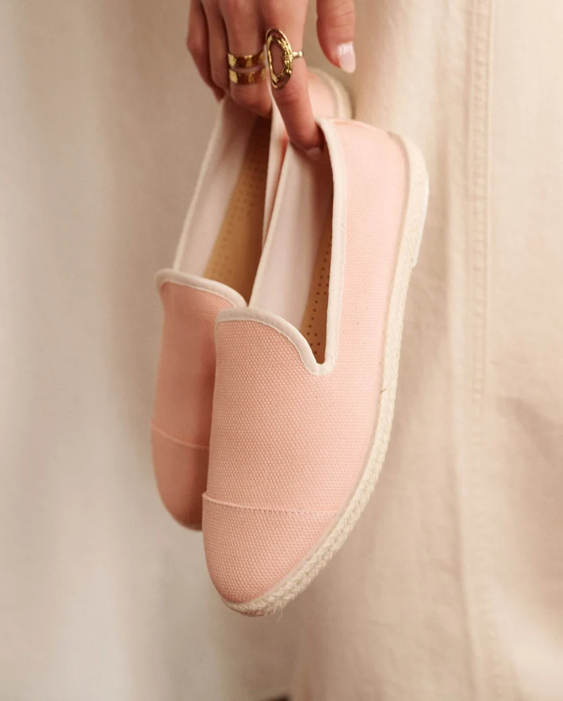Espadrille femme Cenitz, coton recyclé nude