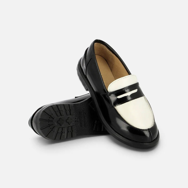 TC MOC - COLLEGE-NAPPA - NOIR-CREMA