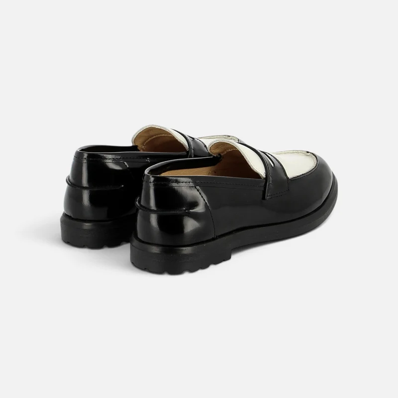 TC MOC - COLLEGE-NAPPA - NOIR-CREMA