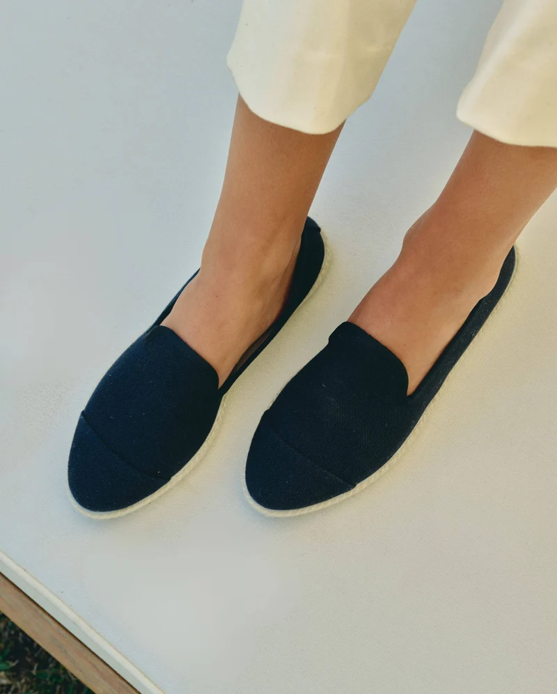 Espadrille femme Cenitz, coton recyclé marine