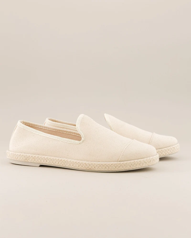 Espadrille femme Cenitz, coton recyclé ivoire