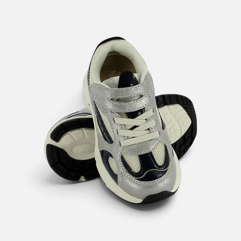 TC SNEAK JOG - LAMINATO-MESH - SILVER-BLUE