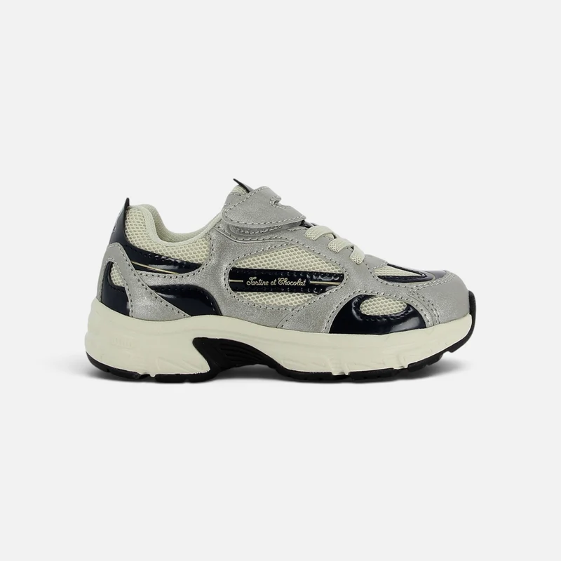 TC SNEAK JOG - LAMINATO-MESH - SILVER-BLUE
