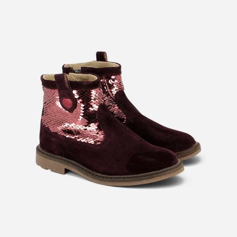 SISTER SEQUIN - VELOURS-SEQUIN - GRENAT-ROUILLE