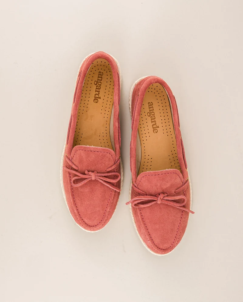 Mocassin bateau femme Betty, cuir terracotta