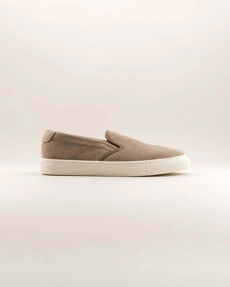 Basket slip-on homme Ellis, cuir suède gris