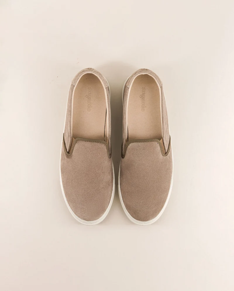 Basket slip-on homme Ellis, cuir suède gris