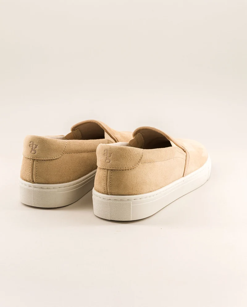 Basket slip-on homme Ellis, cuir suède beige