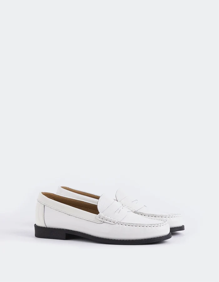 Lettine Off White Naplack Leather