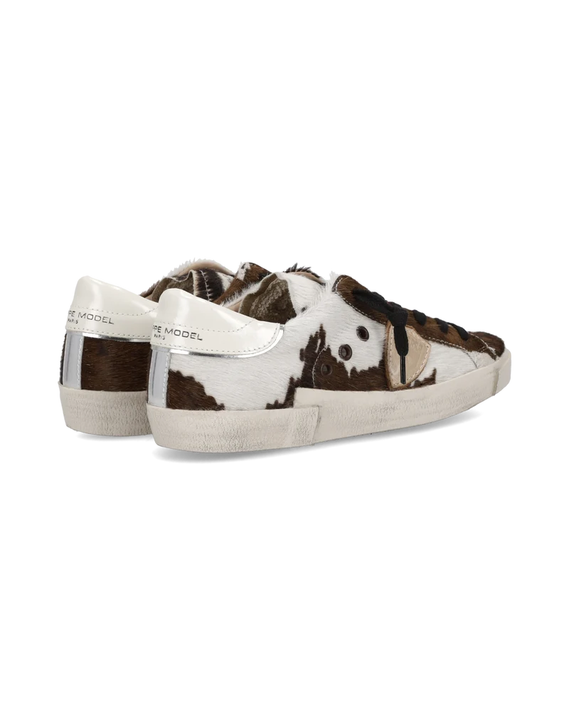 Sneakers Prsx Women, White Brown Animal-Print