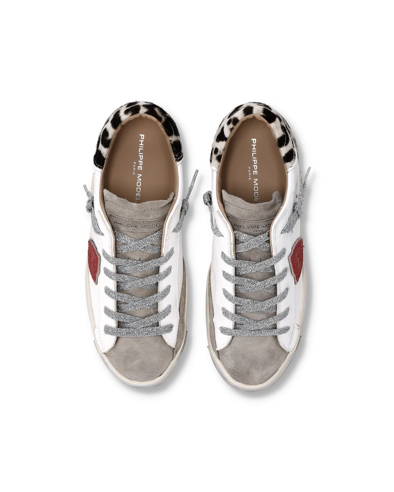 Sneakers Prsx Women, White Grey Animal-Print