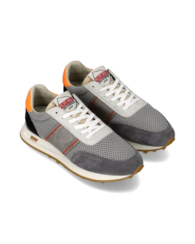 Sneakers Running Tour Men, Orange Grey Black